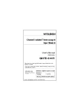 Предварительный просмотр 1 страницы Mitsubishi Q68TD-G-H01 User Manual