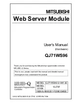 Предварительный просмотр 1 страницы Mitsubishi QJ71WS96 Series User Manual