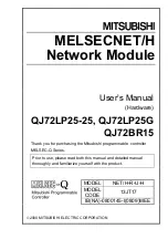 Предварительный просмотр 1 страницы Mitsubishi QJ72BR15 Hardware User Manual