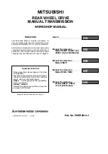 Preview for 1 page of Mitsubishi R4M21 Workshop Manual