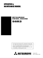 Preview for 1 page of Mitsubishi S6B3 Operation & Maintenance Manual