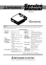 Mitsubishi SD200U Service Manual предпросмотр