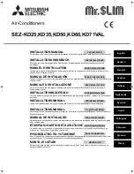 Mitsubishi SEZ-KD71VAL Installation Manual предпросмотр