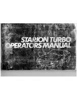 Предварительный просмотр 1 страницы Mitsubishi Starion Turbo Operator'S Manual