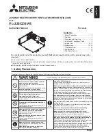 Preview for 2 page of Mitsubishi VL-220CZGV-E Instruction Manual