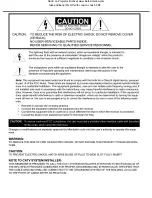 Preview for 2 page of Mitsubishi WD 6500 Owner'S Manual