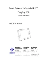 Preview for 1 page of Mitsutech MTK-1 Series User Manual