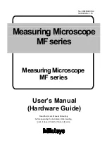 Mitutoyo MF 1010C Series User Manual preview