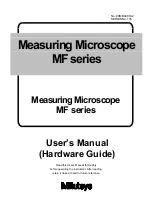 Preview for 1 page of Mitutoyo MF 1010C Series User Manual