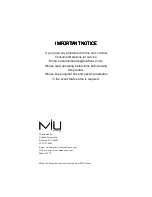 Preview for 16 page of MIU France 3978 Instruction Manual