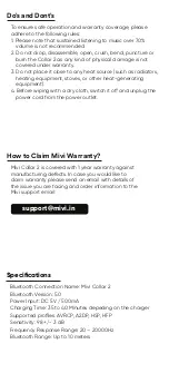 Preview for 8 page of MIVI Collar 2 User Manual