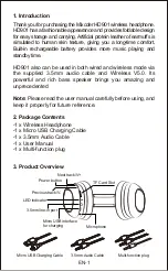 Preview for 2 page of Mixcder HD901 User Manual