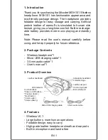 Preview for 2 page of Mixcder MSH101 User Manual