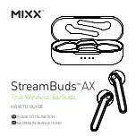 Mixx Audio StreamBuds AX How-To Manual предпросмотр