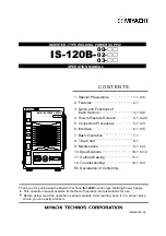 Preview for 1 page of Miyachi IS-120B- 02 Series Operation Manual