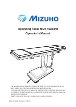 Mizuho MOT-1602BW Operator'S Manual предпросмотр