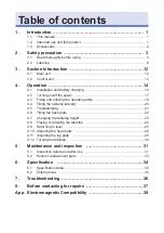 Preview for 2 page of Mizuho MOT-1602BW Operator'S Manual