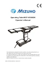 Mizuho MOT-VS500DK Operator'S Manual предпросмотр