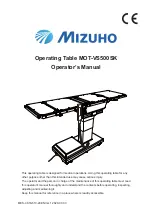 Mizuho MOT-VS500SK Operator'S Manual предпросмотр