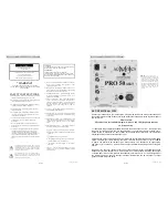 Preview for 2 page of MJ Acoustics PRO 50Mk2 User Manual