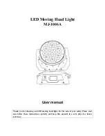 Preview for 1 page of MJ LED LIGHTNING MJ-1006A User Manual