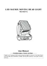 MJ LED LIGHTNING MJ-1027A User Manual preview