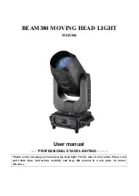 MJ LED LIGHTNING MJ-B380 User Manual предпросмотр