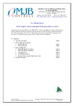 MJB Controls ACCS-1 User Manual preview