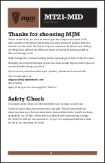 Preview for 2 page of MJM MT21-MID User Manual