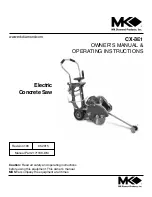 MK Diamond Products CX-3E1 Owner'S Manual & Operating Instructions preview