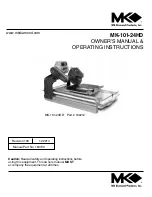 Предварительный просмотр 1 страницы MK Diamond Products MK-101-24HD Owner'S Manual & Operating Instructions