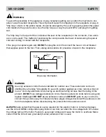 Предварительный просмотр 17 страницы MK Diamond Products MK-101-24HD Owner'S Manual & Operating Instructions