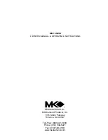 Preview for 24 page of MK Diamond Products MK-1503SS Owner'S Manual