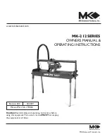 MK Diamond Products MK-212 Series Owner'S Manual & Operating Instructions предпросмотр