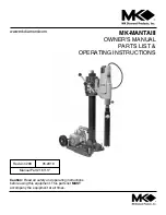 Предварительный просмотр 1 страницы MK Diamond Products MK-Manta III Owner'S Manual