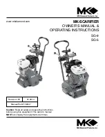 MK Diamond Products MK-Scarifier SG-5 Owner'S Manual предпросмотр