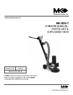 MK Diamond Products MK-SDG-7 Owners Manual, Parts List & Exploded View preview