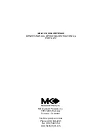 Preview for 48 page of MK Diamond Products MK-X1318 Owner'S Manual And Operating Instructions