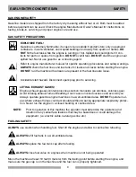 Предварительный просмотр 9 страницы MK Diamond Products SRX-150 Owner'S Manual & Parts List