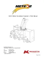 MK Martin Meteor 54 Operator'S Manual preview