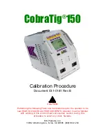 MK Products CobraTig-150 Calibration Procedure preview