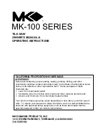 Предварительный просмотр 44 страницы MK -100 series Owner'S Manual & Operating Instructions