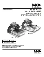 MK MK-101 Pro Owner'S Manual & Operating Instructions preview