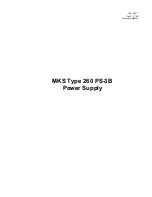 Предварительный просмотр 3 страницы MKS 260 PS-3B Instruction Manual