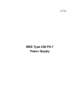 Предварительный просмотр 3 страницы MKS 260 PS-7 Instruction Manual