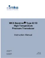 MKS Baratron 631D Instruction Manual preview