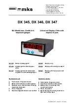 Предварительный просмотр 1 страницы MKS DX 345 Manual