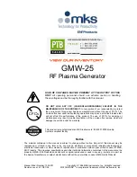 Предварительный просмотр 1 страницы MKS GMW-25 Operation Manual