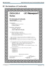 Preview for 5 page of MKS Newport IMS-LM-S Series User Manual