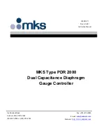 MKS PDR 2000 Instruction Manual preview